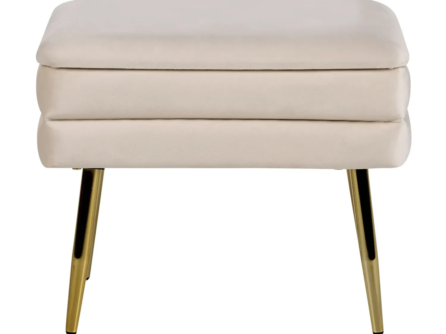 Sale Beliani Panca contenitore imbottita ODESSA Velluto Beige Beige Oro