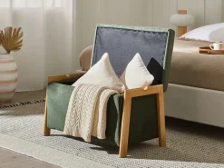New Beliani EDLAND Tessuto Verde Marrone Verde
