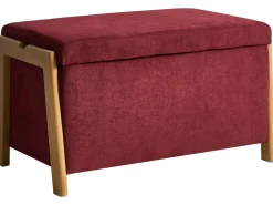 Discount Beliani EDLAND Tessuto Bordeaux Marrone Rosso