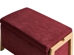 Discount Beliani EDLAND Tessuto Bordeaux Marrone Rosso