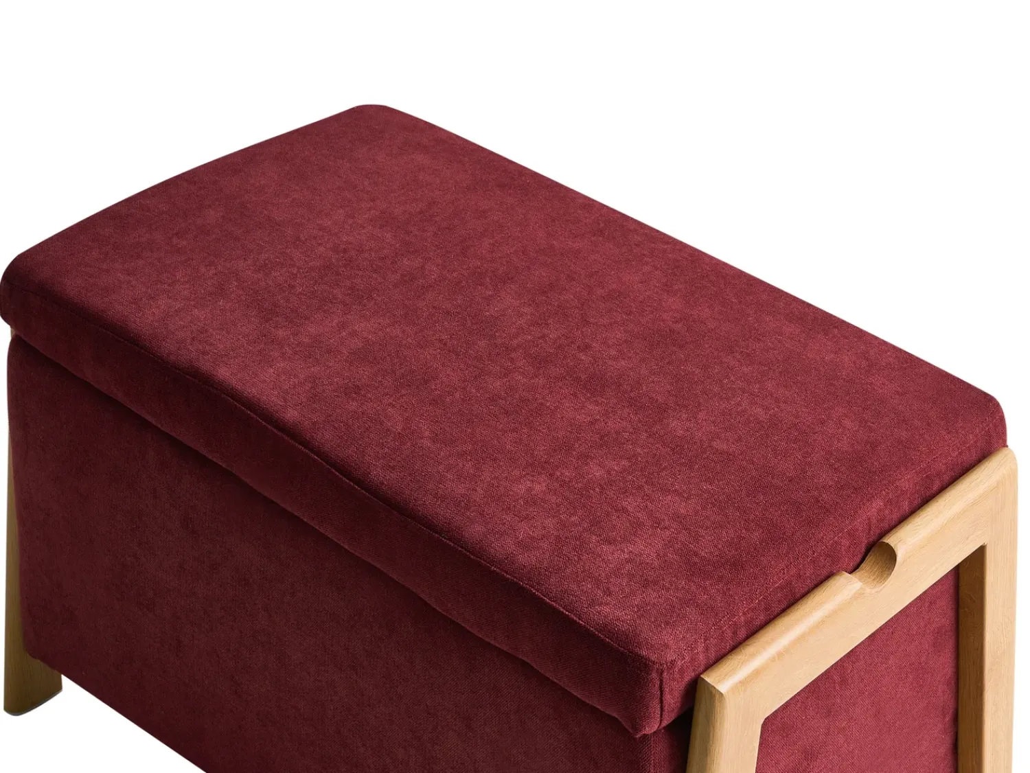 Discount Beliani EDLAND Tessuto Bordeaux Marrone Rosso