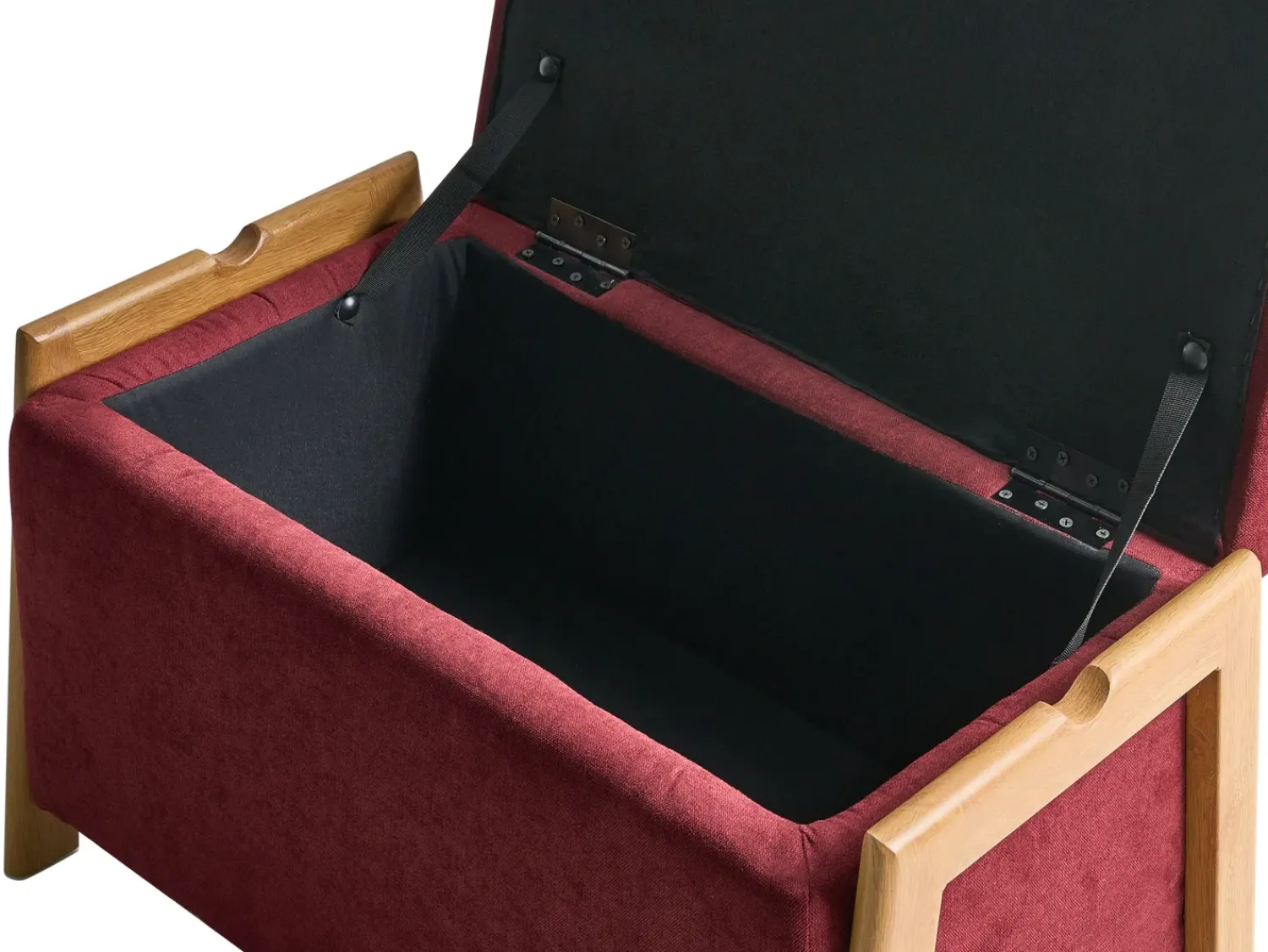 Discount Beliani EDLAND Tessuto Bordeaux Marrone Rosso