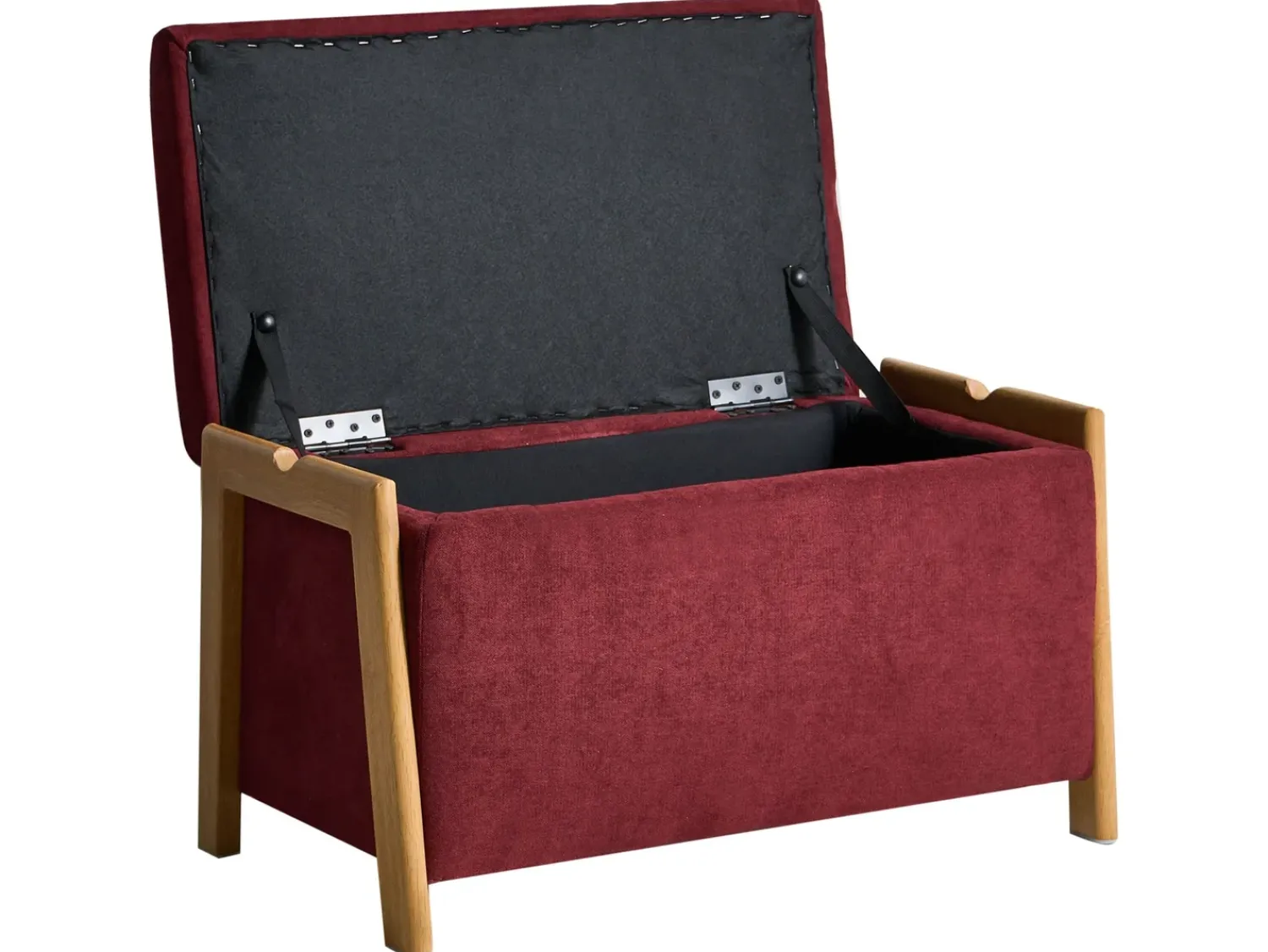 Discount Beliani EDLAND Tessuto Bordeaux Marrone Rosso