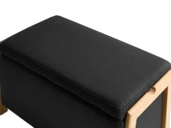 Online Beliani EDLAND Tessuto Nero Marrone Nero