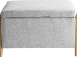 Best Beliani EDLAND Tessuto Grigio chiaro Grigio Marrone