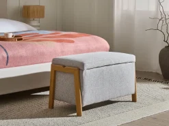 Best Beliani EDLAND Tessuto Grigio chiaro Grigio Marrone