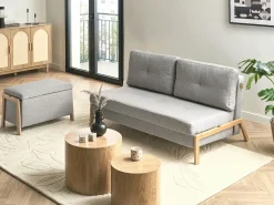 Best Beliani EDLAND Tessuto Grigio chiaro Grigio Marrone