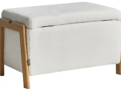 Beliani EDLAND Bouclé Bianco Bianco Marrone