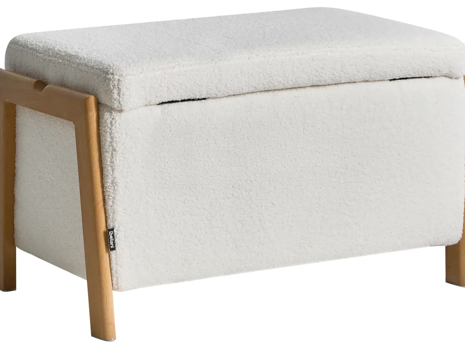 Beliani EDLAND Bouclé Bianco Bianco Marrone