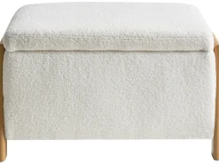 Beliani EDLAND Bouclé Bianco Bianco Marrone