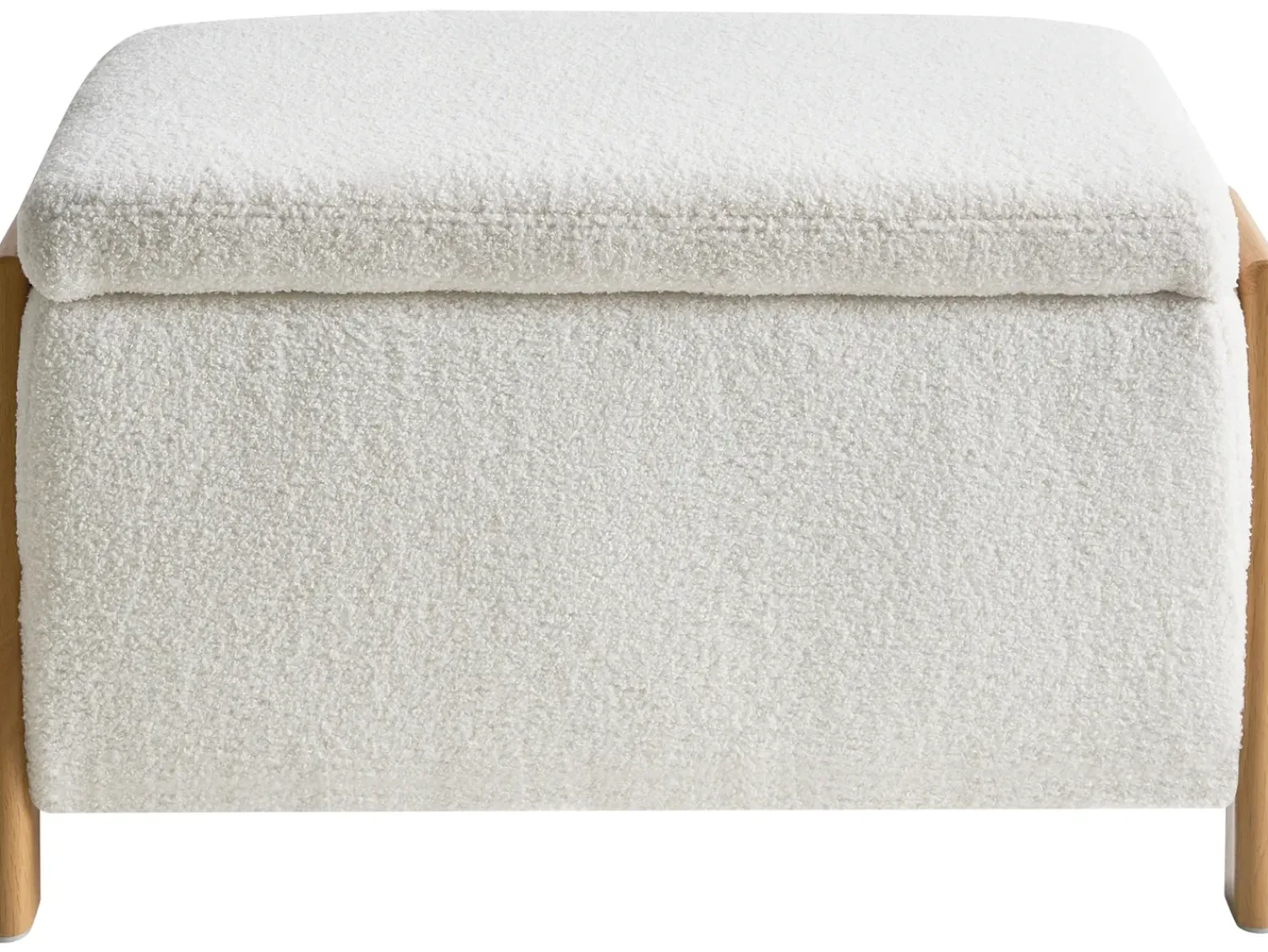 Beliani EDLAND Bouclé Bianco Bianco Marrone
