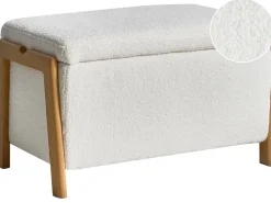 Beliani EDLAND Bouclé Bianco Bianco Marrone