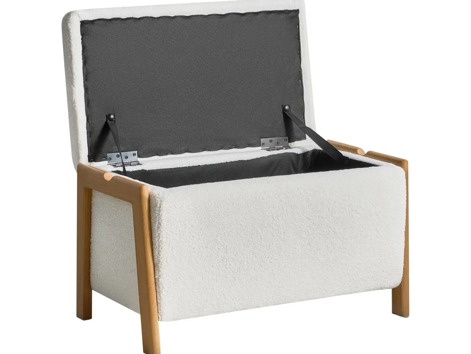 Beliani EDLAND Bouclé Bianco Bianco Marrone