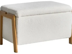 Beliani EDLAND Bouclé Bianco Bianco Marrone