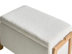 Beliani EDLAND Bouclé Bianco Bianco Marrone