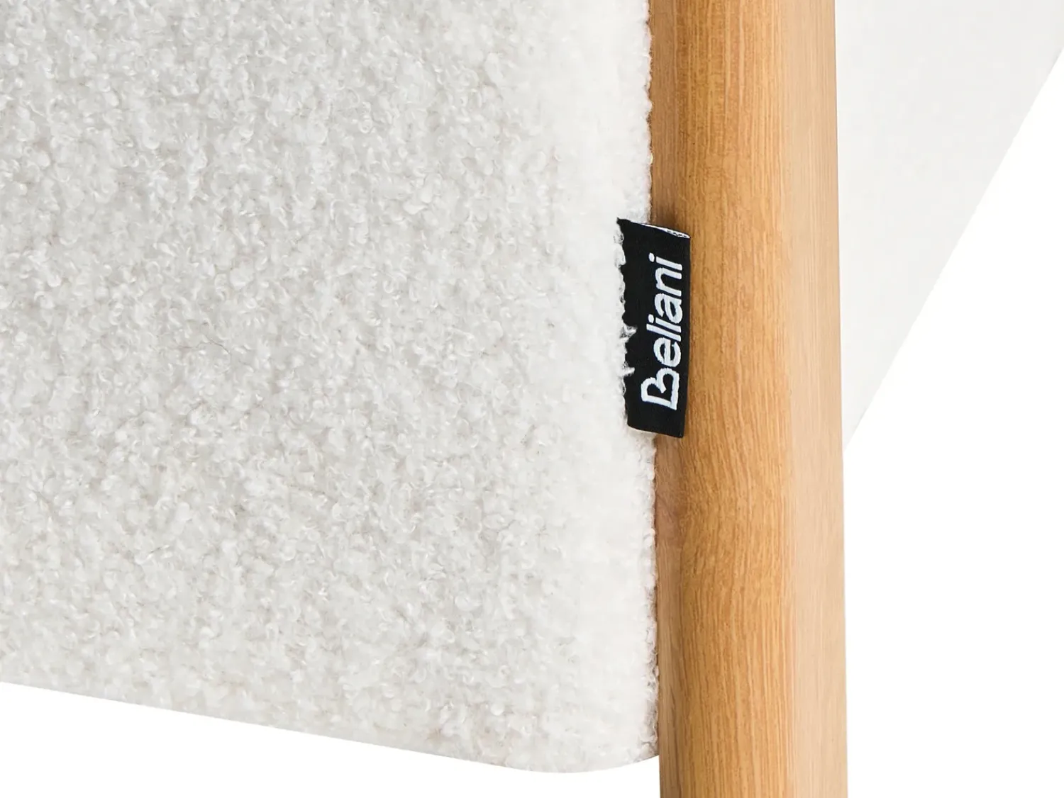 Beliani EDLAND Bouclé Bianco Bianco Marrone