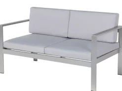 Outlet Beliani SALERNO 142 cm Metallo chiaro Grigio
