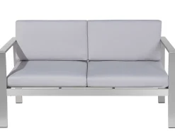 Outlet Beliani SALERNO 142 cm Metallo chiaro Grigio