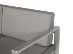 Discount Beliani SALERNO 142 cm Metallo Grigio scuro Argento Grigio