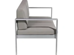 Discount Beliani SALERNO 142 cm Metallo Grigio scuro Argento Grigio