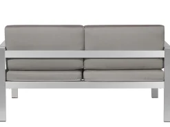 Discount Beliani SALERNO 142 cm Metallo Grigio scuro Argento Grigio