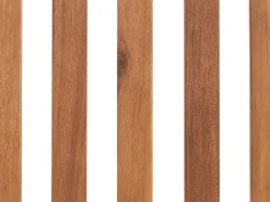 New Beliani Panca da giardino con cuscino VIVARA 180 cm Legno di acacia certificato Rosso scuro Rosso Marrone