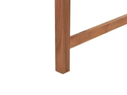 New Beliani Panca da giardino con cuscino VIVARA 180 cm Legno di acacia certificato Rosso scuro Rosso Marrone