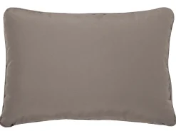 Hot Beliani Panca da giardino con cuscino PORTICI 210 cm Legno d'eucalipto chiaro/Tortora Marrone