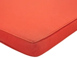 Beliani Panca da giardino con cuscino VIVARA 160 cm Legno di acacia certificato Frassino chiaro Rosso scuro Marrone Rosso