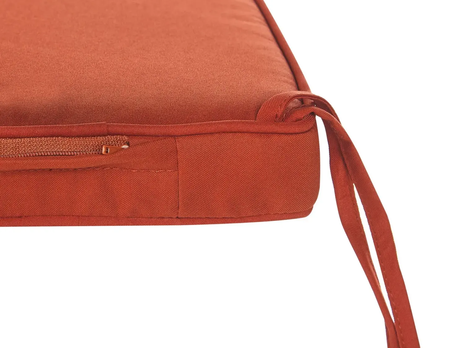 Clearance Beliani Panca da giardino con cuscino SOVANA con contenitore Legno d'acacia Rosso Marrone Rosso