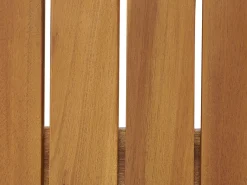 Clearance Beliani Panca da giardino con cuscino SOVANA con contenitore Legno d'acacia Rosso Marrone Rosso