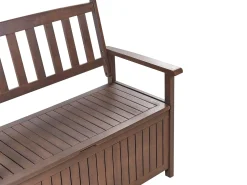Discount Beliani SOVANA 120 cm con contenitore Legno d'acacia Rosso Marrone Rosso