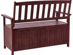 Beliani SOVANA 120 cm con contenitore Legno d'acacia Rosso Marrone Rosso