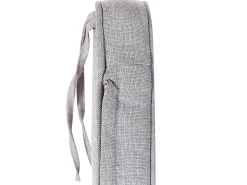 Best Beliani Panca da giardino con cuscino SOVANA 120 cm con contenitore Legno d'acacia Grigio chiaro Grigio Marrone