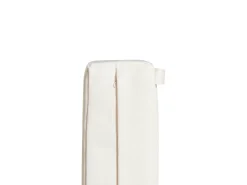New Beliani Panca da giardino con cuscino GIAVENO 135 cm Legno d'acacia Bianco sporco Bianco Marrone
