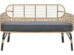 New Beliani PRATELLO 122 cm Rattan sintetico (PE) Naturale Beige Naturale Grigio Nero
