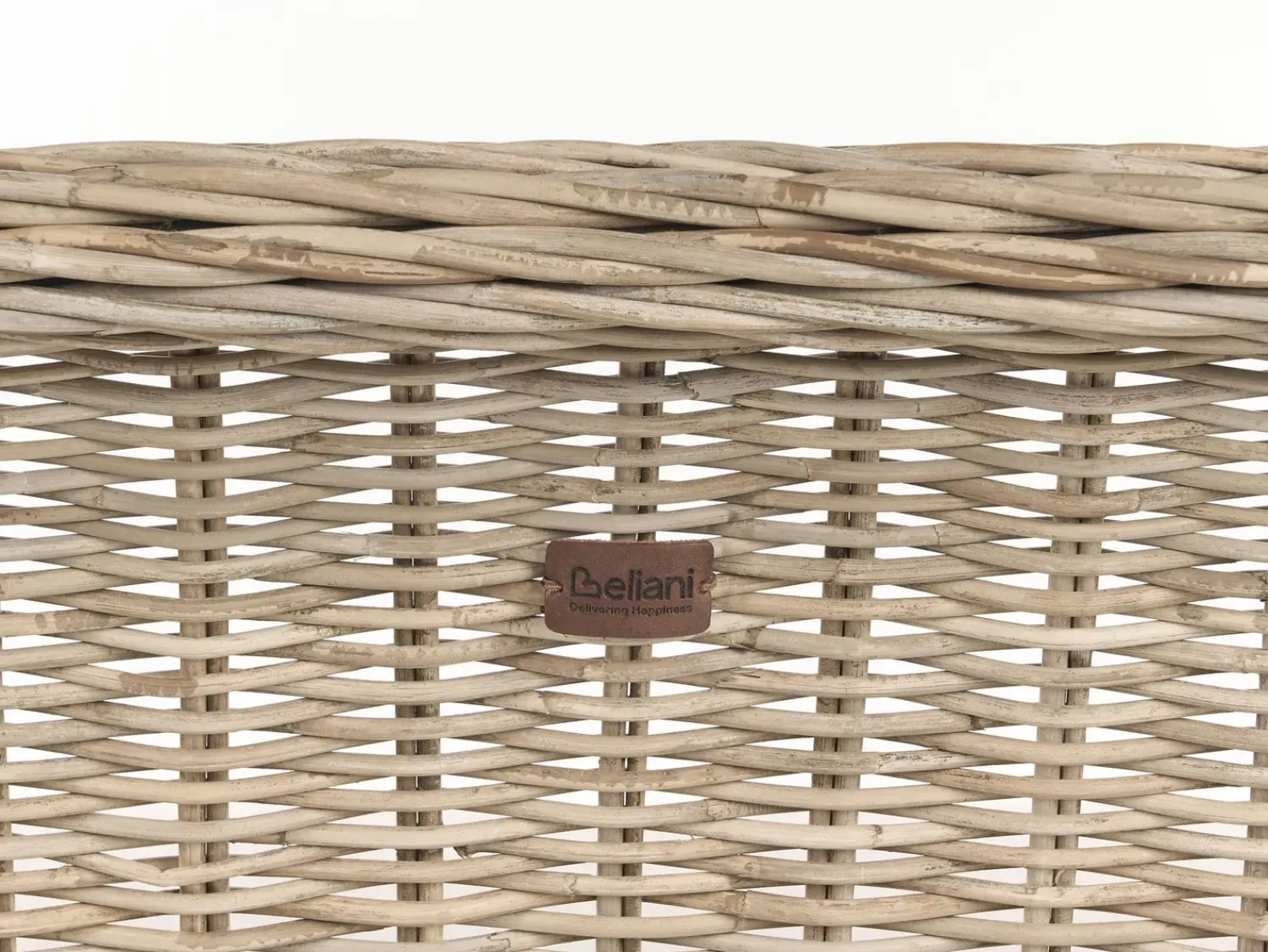 Online Beliani Panca da giardino con cuscino SUSUA con ottomana Rattan Naturale Bianco Naturale