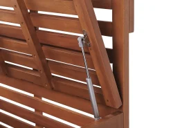 Outlet Beliani Panca da giardino con pannello a muro MATINO Legno d'acacia 80 cm 40 cm Marrone