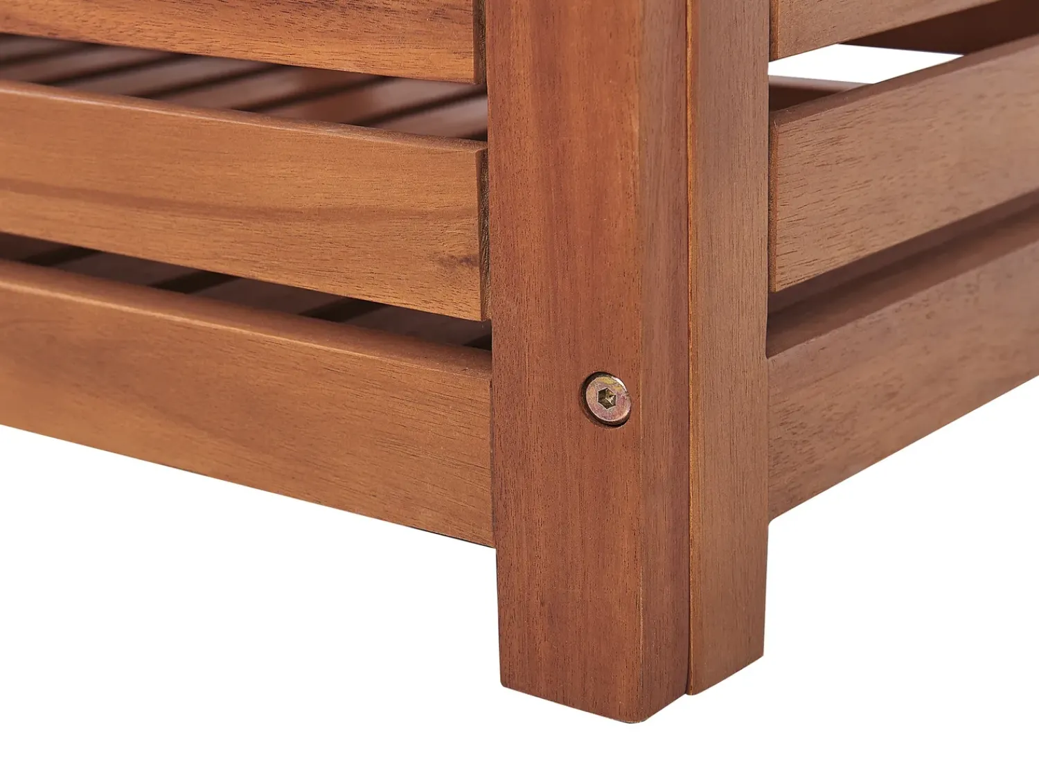 Outlet Beliani Panca da giardino con pannello a muro MATINO Legno d'acacia 80 cm 40 cm Marrone