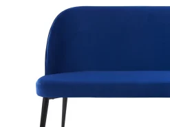 Discount Beliani Panca da pranzo 2 posti OSBY Velluto Blu marino Blu Nero