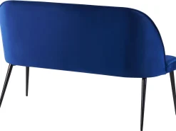 Discount Beliani Panca da pranzo 2 posti OSBY Velluto Blu marino Blu Nero
