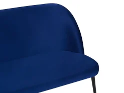 Discount Beliani Panca da pranzo 2 posti OSBY Velluto Blu marino Blu Nero