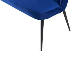 Discount Beliani Panca da pranzo 2 posti OSBY Velluto Blu marino Blu Nero