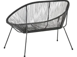 Online Beliani ACAPULCO II 113 cm Rattan sintetico (PE) Nero