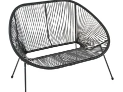 Online Beliani ACAPULCO II 113 cm Rattan sintetico (PE) Nero
