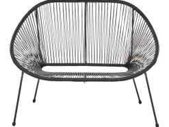 Online Beliani ACAPULCO II 113 cm Rattan sintetico (PE) Nero