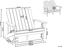 Discount Beliani ADIRONDACK 125 cm chiaro Verde