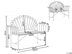 Best Beliani CAVINIA 125 cm Metallo Rosa