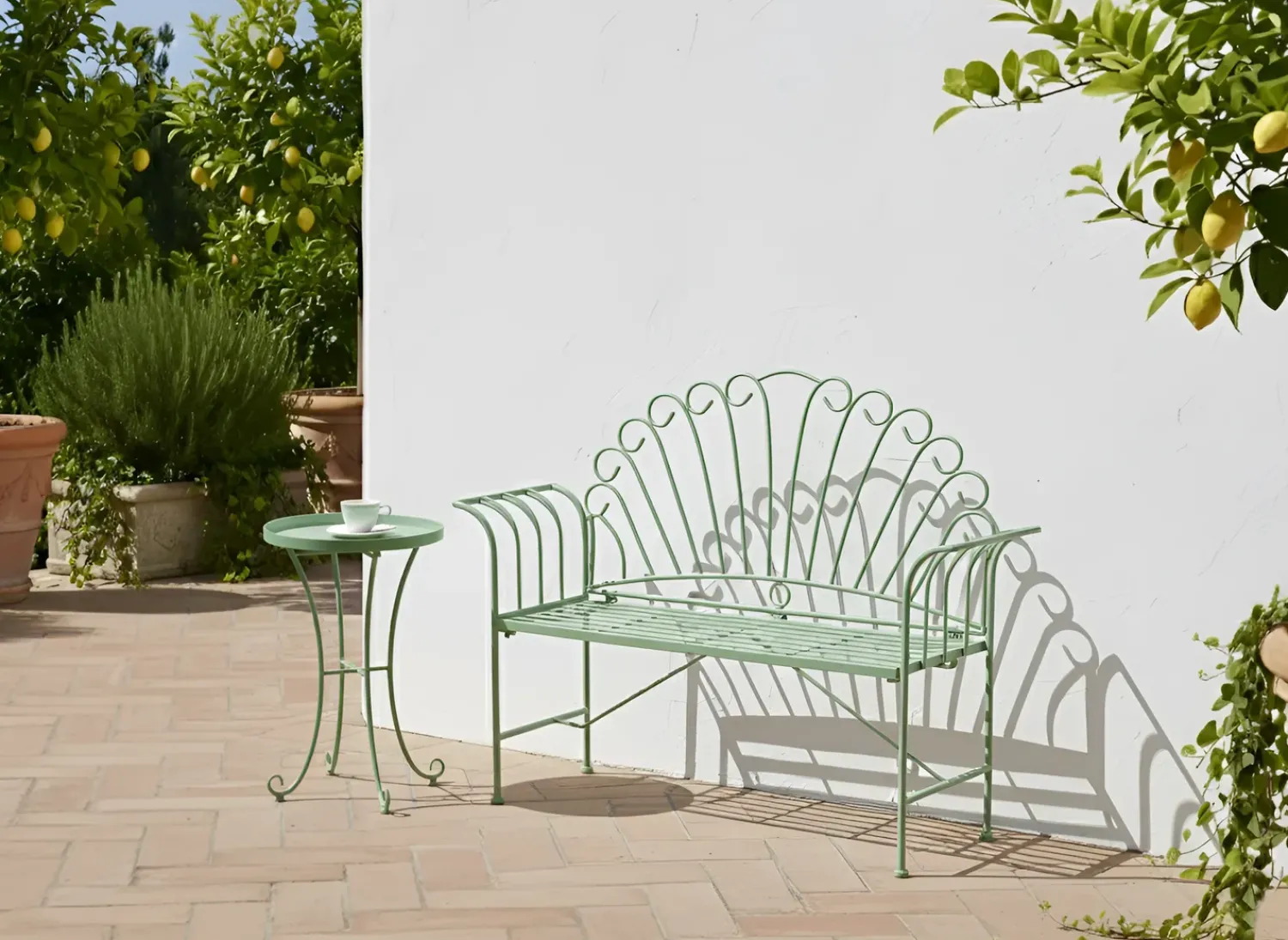 Clearance Beliani CAVINIA 125 cm Metallo Verde