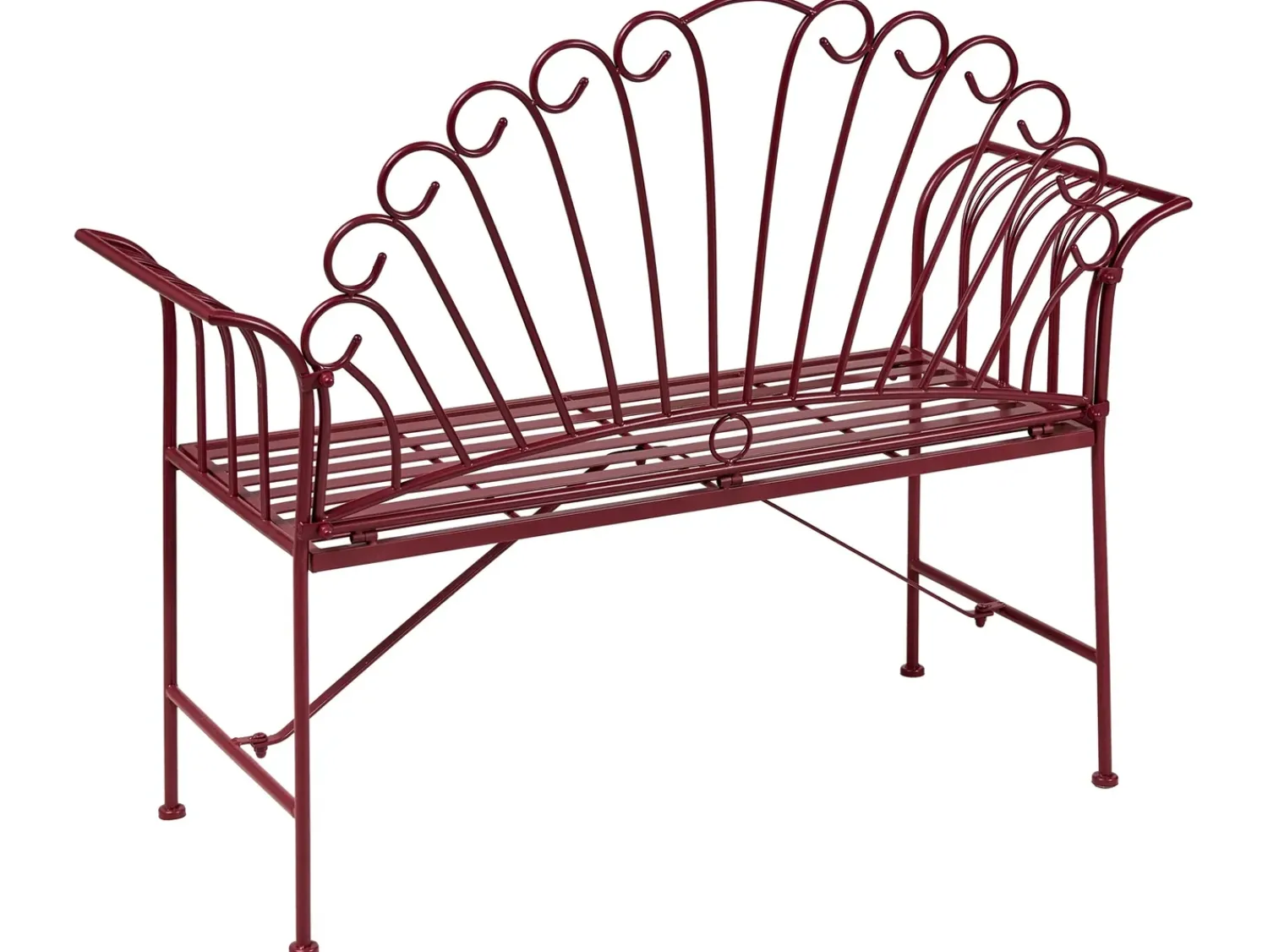 Discount Beliani CAVINIA 125 cm Metallo Bordeaux Rosso